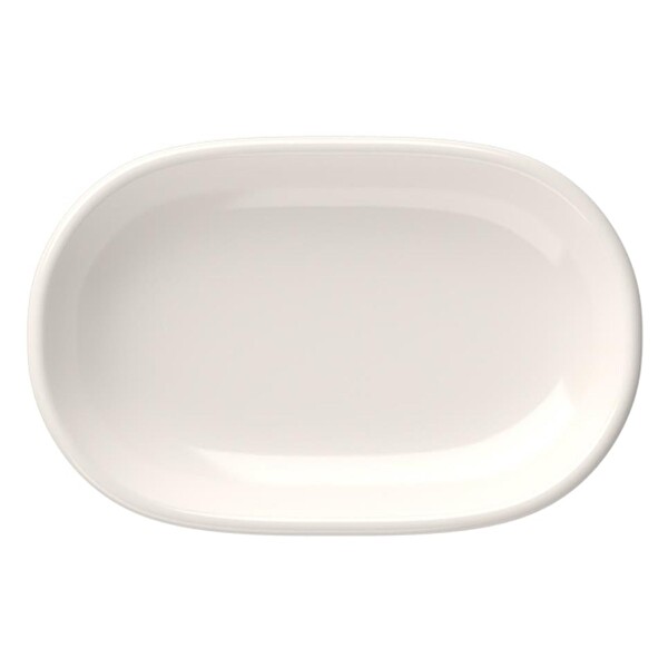 Tabak Evi Porselen Magnus 23x15x3 CM Tekli Oval Kayık Tabak