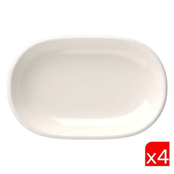 Tabak Evi Porselen Magnus 23x15x3 CM 4'lü Oval Kayık Tabak