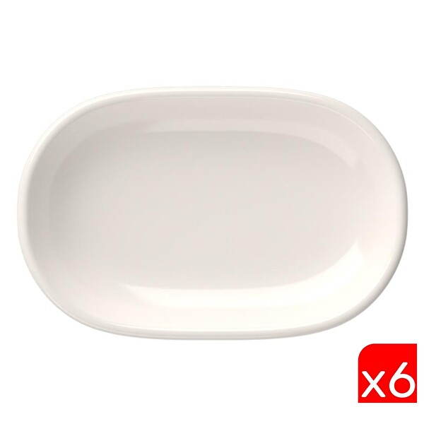 Tabak Evi Porselen Magnus Oval Kayık Tabak 27.50x17.50x3 CM 6'lı