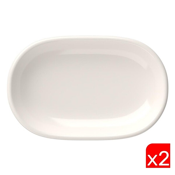 Tabak Evi Porselen Magnus Oval Kayık Tabak 27.50x17.50x3 CM 2'li