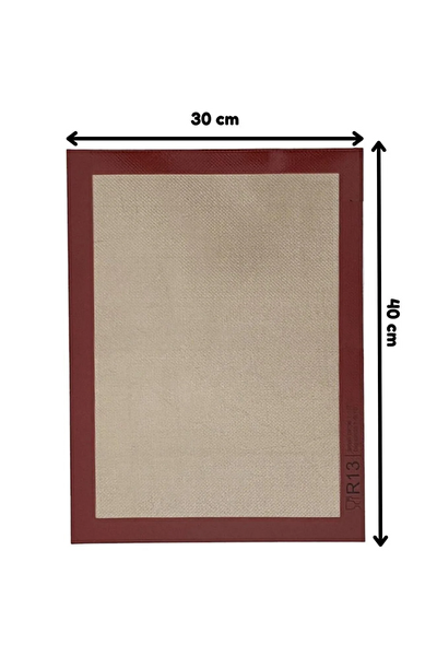 Kitchen Design Lab Isıya Dayanıklı Hamur Pişirme Altlığı Ve Ölçülü Gri Hamur Açma Matı 45 x 65 CM