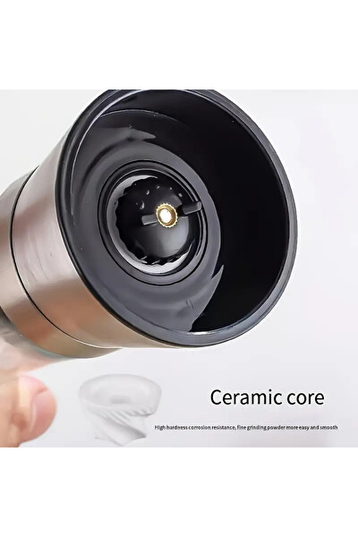 Mithra Life 2 li Büyük Boy Metal Krom Kapaklı Cam Tuz Karabiber Değirmeni Tuzluk Biberlik MIT1245