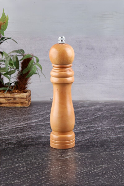 Mithra Life MIT1249 2'li Büyük Boy Bambu Gövdeli Ahşap Tuz ve Karabiber Değirmeni Öğütücü