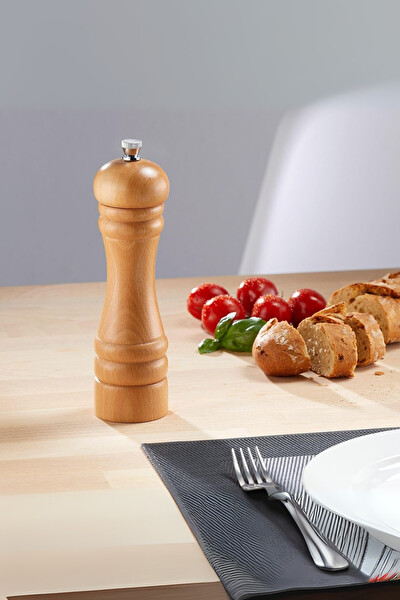 Mithra Life MIT1249 2'li Büyük Boy Bambu Gövdeli Ahşap Tuz ve Karabiber Değirmeni Öğütücü