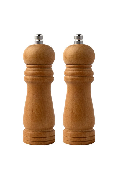 Mithra Life MIT1248 2'li Orta Boy Bambu Gövdeli Ahşap Tuz ve Karabiber Değirmeni Öğütücü