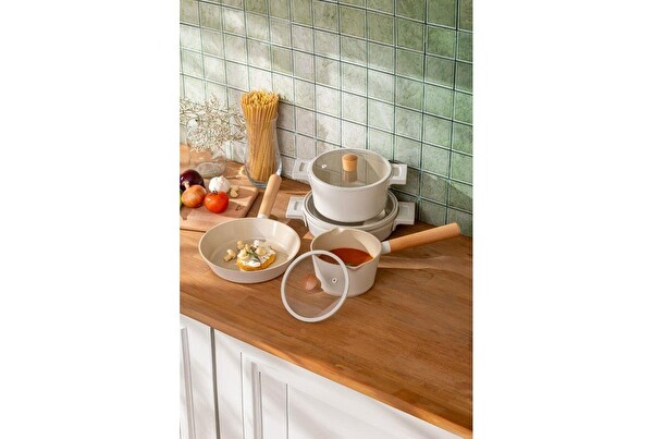 Emsan Crystal Elegant Tencere Seti Bej