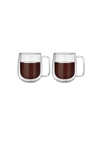 Kitchen Design Lab 2769 Çift Cidarlı Borosilikat Cam 300 ML 2 Adet Bitki Çayı Kupası
