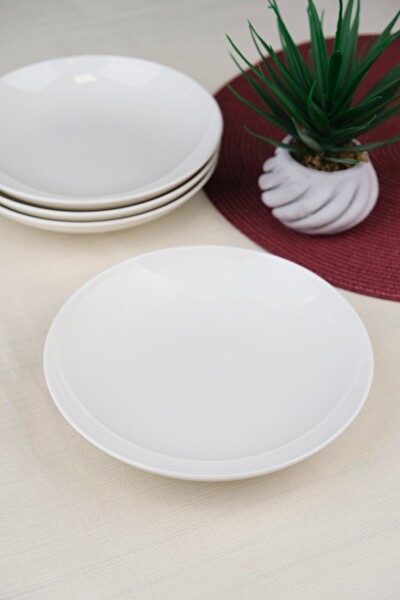 Tabak Evi Porselen Chic 19.50 CM 550 CC 4'lü Çukur Tabak