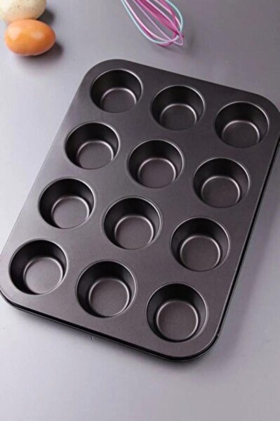 Mithra Life Yanmaz Yapışmaz Muffin Cupcake 12'li Kek Kalıbı