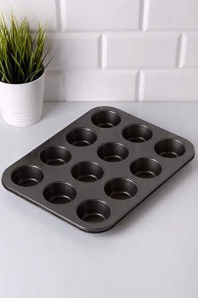 Mithra Life Yanmaz Yapışmaz Muffin Cupcake 12'li Kek Kalıbı