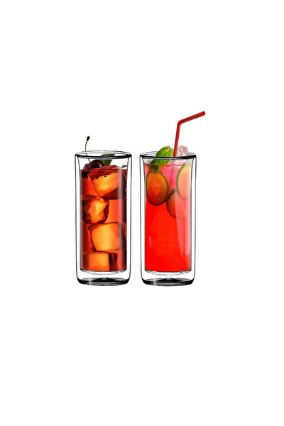 Kitchen Design Lab 2325 Uzun Cam Su Latte Meşrubat Smoothie Bardağı Seti 270 ML 6 Adet