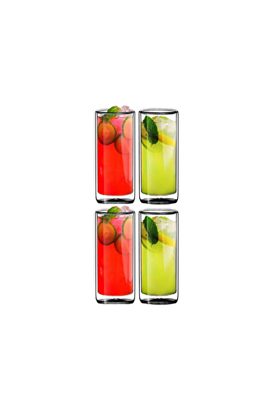 Kitchen Design Lab 2325 Uzun Cam Su Latte Meşrubat Smoothie Bardağı Seti 270 ML 6 Adet