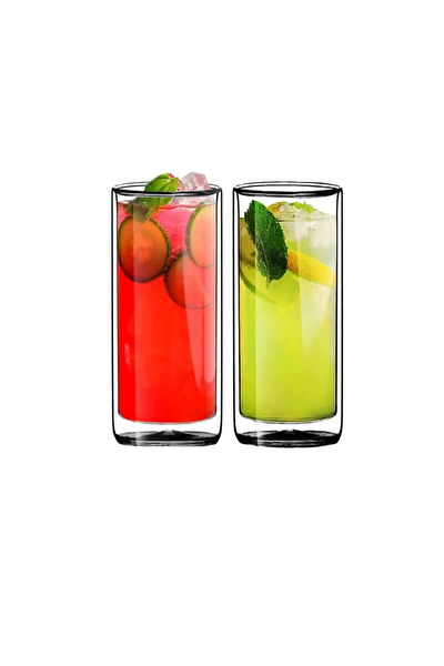 Kitchen Design Lab 2325 Uzun Cam Su Latte Meşrubat Smoothie Bardağı Seti 270 ML 4 Adet
