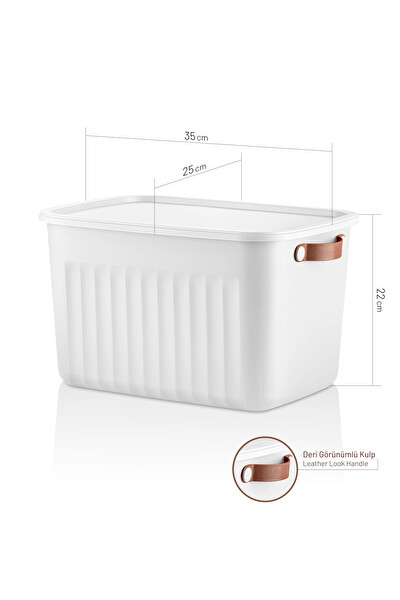 Mithra Life 3'lü 3 Renkli 15 lt Çok Amaçlı Kapaklı Organizer Saklama Kabı Kutu MIT1266