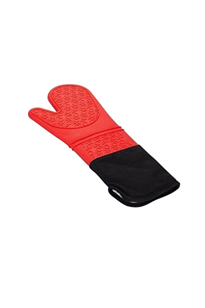 Kitchen Design Lab Yanmaz Yapışmaz Yıkanabilir Pişirme Matı ve Kırmızı Silikon Yanmaz Mutfak Fırın Eldiveni