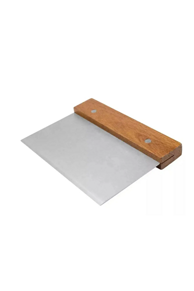 Kitchen Design Lab Beyaz 45x65 CM Silikon Hamur Açma Matı ve Paslanmaz Çelik Ahşap Saplı Hamur Şekillendirici Spatula