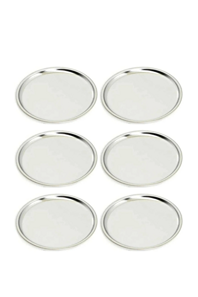 Kitchen Design Lab Paslanmaz Çelik 23 CM Yuvarlak Servis Tabağı 6 Adet