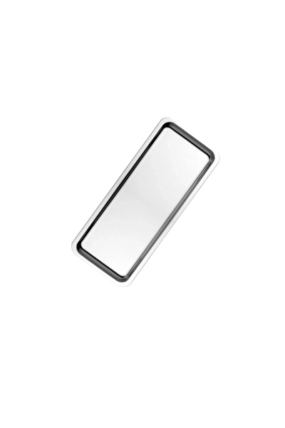 Kitchen Design Lab Paslanmaz Çelik Gümüş Renk Dikdörtgen Metal Sunum Tepsisi 2 Adet