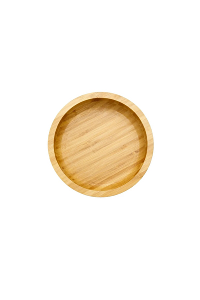 Kitchen Design Lab Yuvarlak Bambu Orta Boy Çok Amaçlı Sunum Tabağı 16 CM - 3 Adet