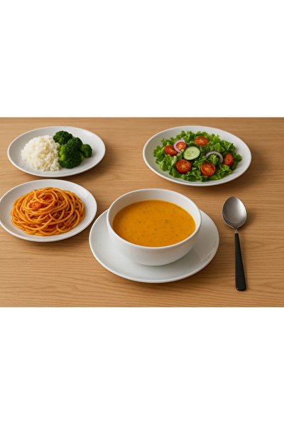 Kitchen Design Lab Paslanmaz Çelik Parlak Gümüş Siyah Saplı Yemek Kaşığı Seti 6 Adet