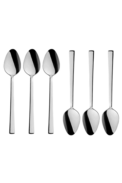 Kitchen Design Lab Gümüş Renk Yemek Kaşığı Seti 6 Parça