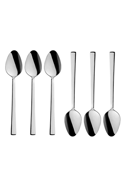 Kitchen Design Lab Gümüş Renk Yemek Kaşığı Seti 6 Parça