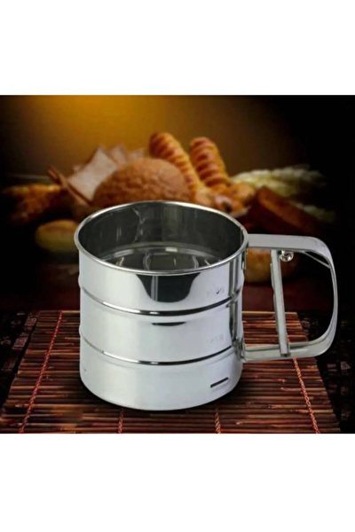 Kitchen Design Lab Beyaz 45x65 CM 8'li Silikon Hamur Açma Matı Çelik Un Eleği ve Hamur Dinlendirme Poşeti