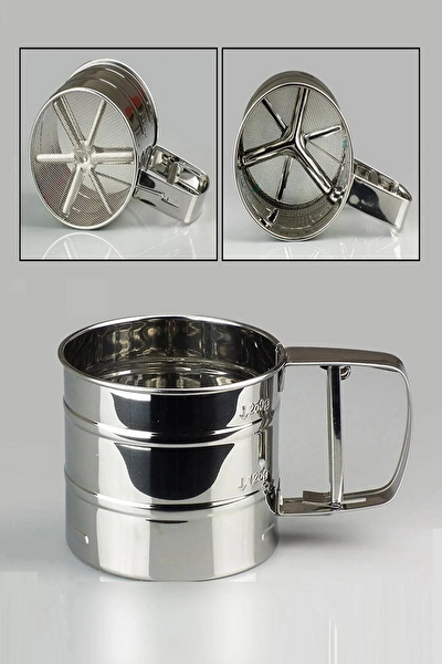 Kitchen Design Lab Pembe Silikon Ölçülü Çok Amaçlı Hamur Açma Matı 45 CM X 65 CM Çelik Un Eleği Ve Çelik Hamur Kesici