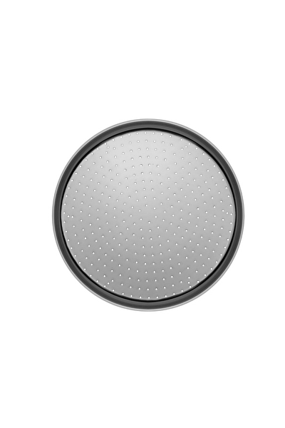 Kitchen Design Lab Orta Boy Delikli Pizza Tepsisi 32 CM Ve Kırmızı Silikon Yanmaz Fırın Eldiveni