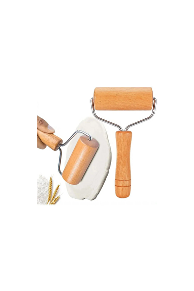 Kitchen Design Lab 45x65 CM Siyah Silikon Hamur Açma Matı Çelik Un Eleği Ve Ahşap Saplı Hamur Açıcı