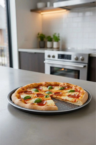 Kitchen Design Lab 45x65 CM Mor Silikon Hamur Açma Matı Ve Pizza Tepsisi 32 CM 2 Li Set