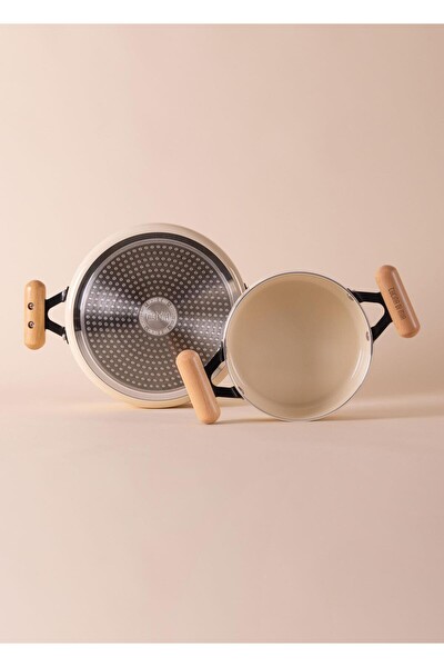 The Mia Cucina 18 CM Seramik Kaplama Kapaklı Sahan