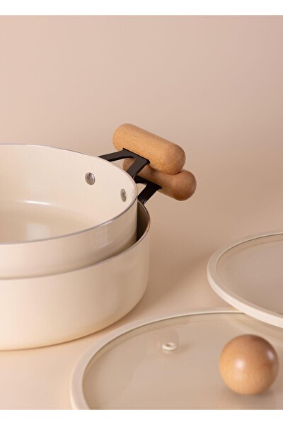 The Mia Cucina 18 CM Seramik Kaplama Kapaklı Sahan