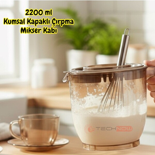 Technow VP-023 2200 ML Kumsal Kapaklı Çırpma Mikser Kabı