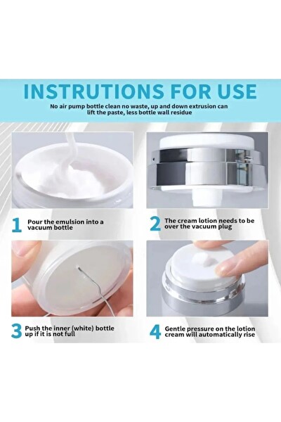 Mithra Life Hava Geçirmez Pompalı Doldurulabilir Krem Losyon Fondoten Kutusu Şişesi Mıt1218