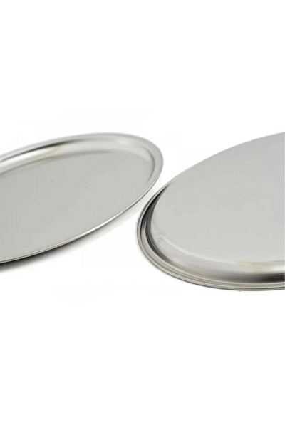 Kitchen Design Lab Paslanmaz Çelik 4 21 CM Yuvarlak Servis Tabağı 4 Adet
