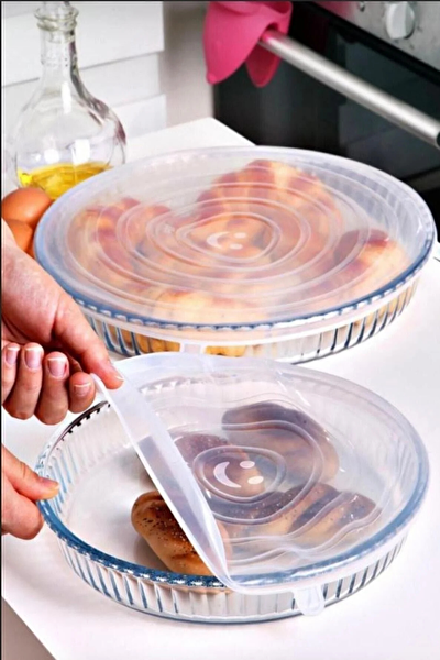 Kitchen Design Lab Silikon 2 Boy Yuvarlak Borcam Kapağı 2'li