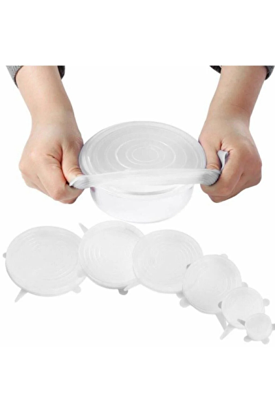 Kitchen Design Lab Esnek Silikon 6'lı Gıda Saklama Kapağı