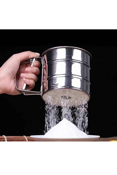 Kitchen Design Lab Silikon Ölçülü Çok Amaçlı Hamur Açma Matı 45 CM x 65 CM Çelik Un Eleği ve Çelik Hamur Kesici