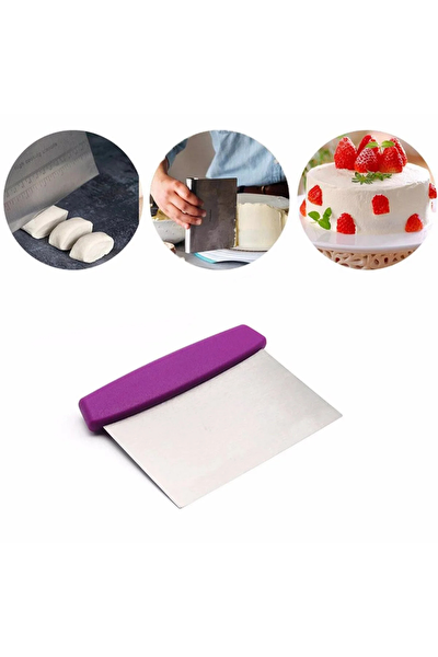 Kitchen Design Lab Silikon Ölçülü Çok Amaçlı Hamur Açma Matı 45 CM x 65 CM Çelik Un Eleği ve Çelik Hamur Kesici