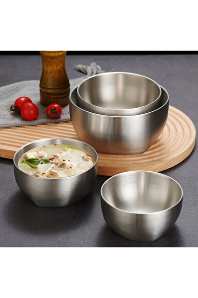 Kitchen Design Lab 16 cm - 18 cm 18/10 (304) Paslanmaz Çelik Cidarlı Çırpma ve Karıştırma Kapları