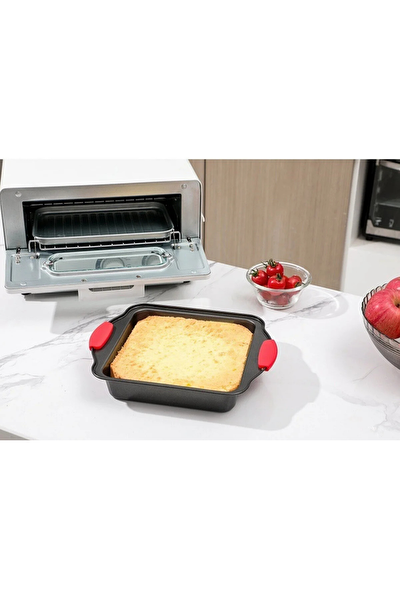 Kitchen Design Lab Karbon Siyah Çelik Orta ve Büyük Boy Fırın Tepsisi 24 x 40 x 7 CM - 2 Adet