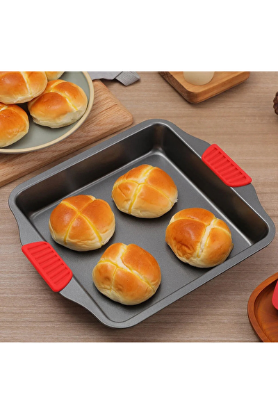 Kitchen Design Lab Karbon Siyah Çelik Orta Boy Fırın Tepsisi 24 x 30 x 7 CM - 1 Adet