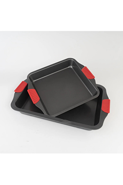 Kitchen Design Lab Karbon Siyah Çelik Orta Boy Fırın Tepsisi 24 x 30 x 7 CM - 1 Adet