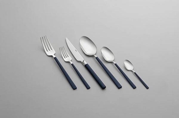 Nehir Dalyan Sade Lacivert Sedef 36 Parça Çatal Kaşık Takımı