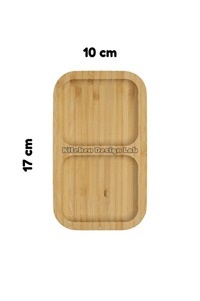 Kitchen Design Lab Bambu 2-3 Bölmeli Sunum Servis Tabağı - 2 Adet