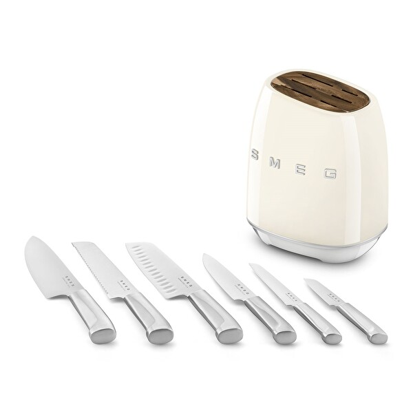Smeg KBSF02CR 50's Style Standlı Bıçak Seti - Krem