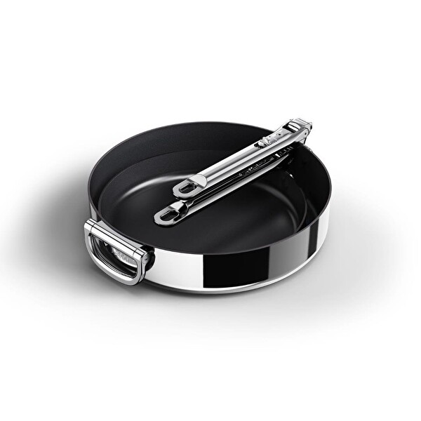 Joseph Joseph 1000019 Space 3 Katmanlı Paslanmaz Çelik Seramik Kaplama 3 Parça Kızartma Tavası Seti