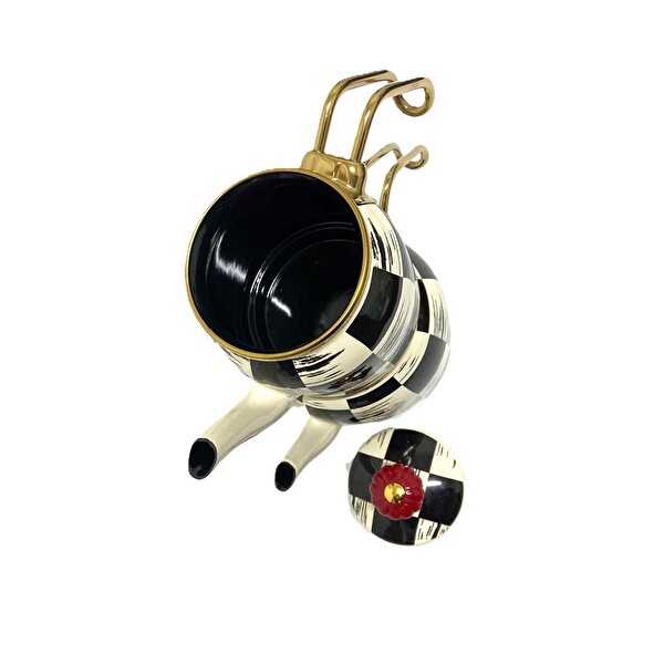 Acar Qualita King XAP-5758 Mini Emaye Dama Çaydanlık Takımı