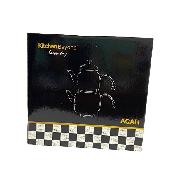 Acar Qualita King XAP-5758 Mini Emaye Dama Çaydanlık Takımı